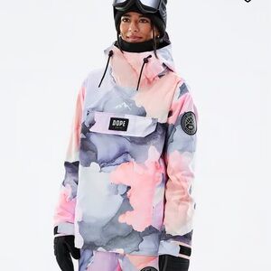 Dope Snow Women's Wylie Snowboard Jacket - Pink Ink Blot